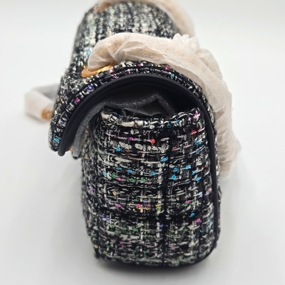 #120 - NWT - Kate Spade New York Evelyn Sequin Tweed Small Shoulder Crossbody - Picture 5 of 16